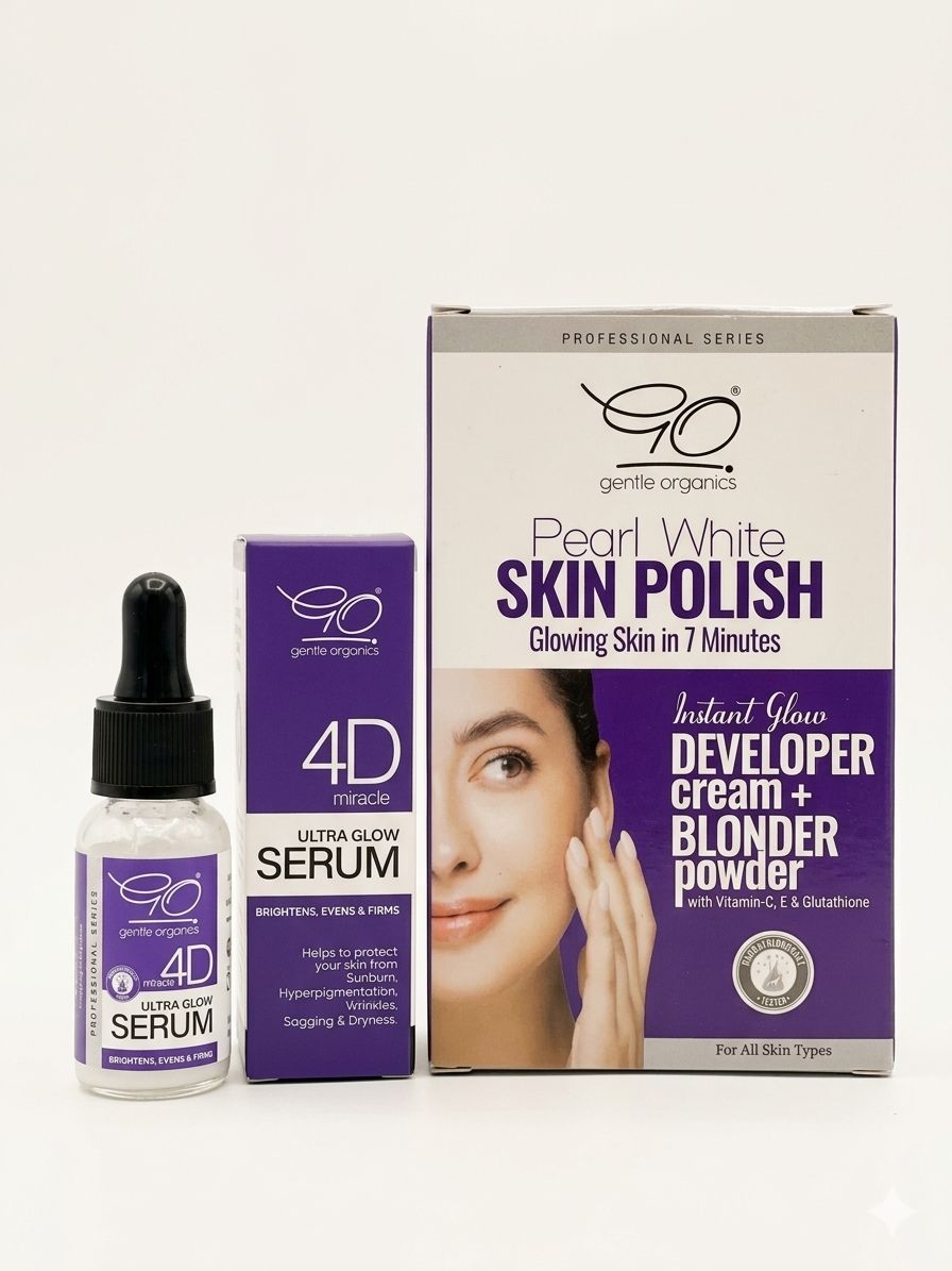 Pearl White Skin Whitening Polisher + 4D Ultra Glow Serum Bundle Offer