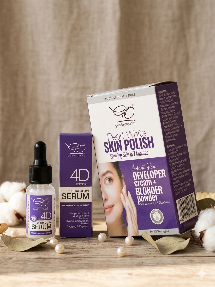Pearl White Skin Whitening Polisher + 4D Ultra Glow Serum Bundle Offer