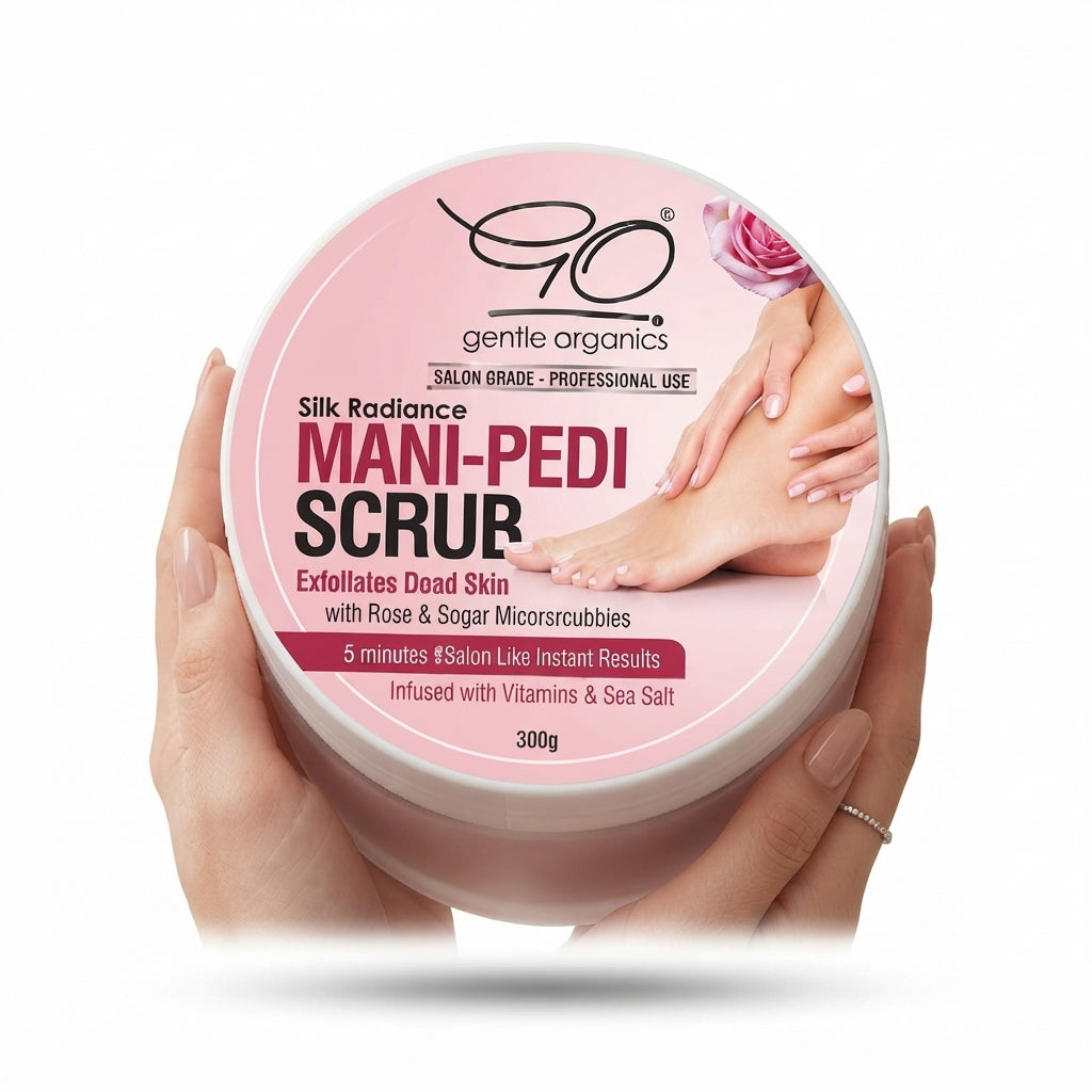 Silk Radiance Mani-Pedi Scrub - Professional Salon Pack (300g) Gentle Organics