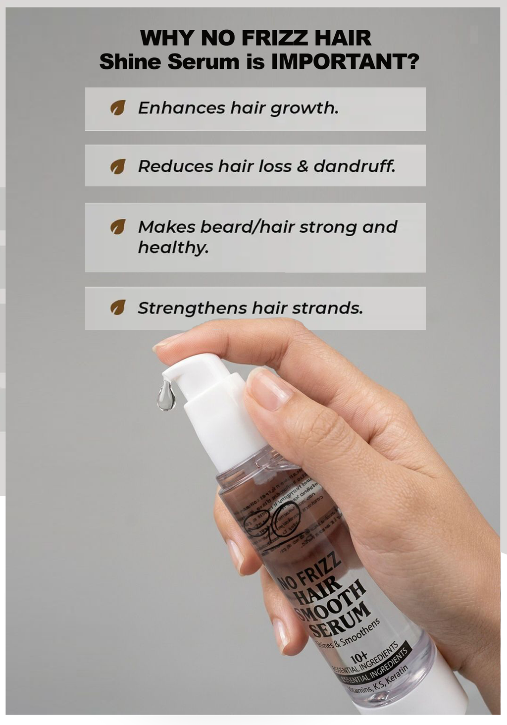 Frizz Control Hair Serum - 100% Natural
