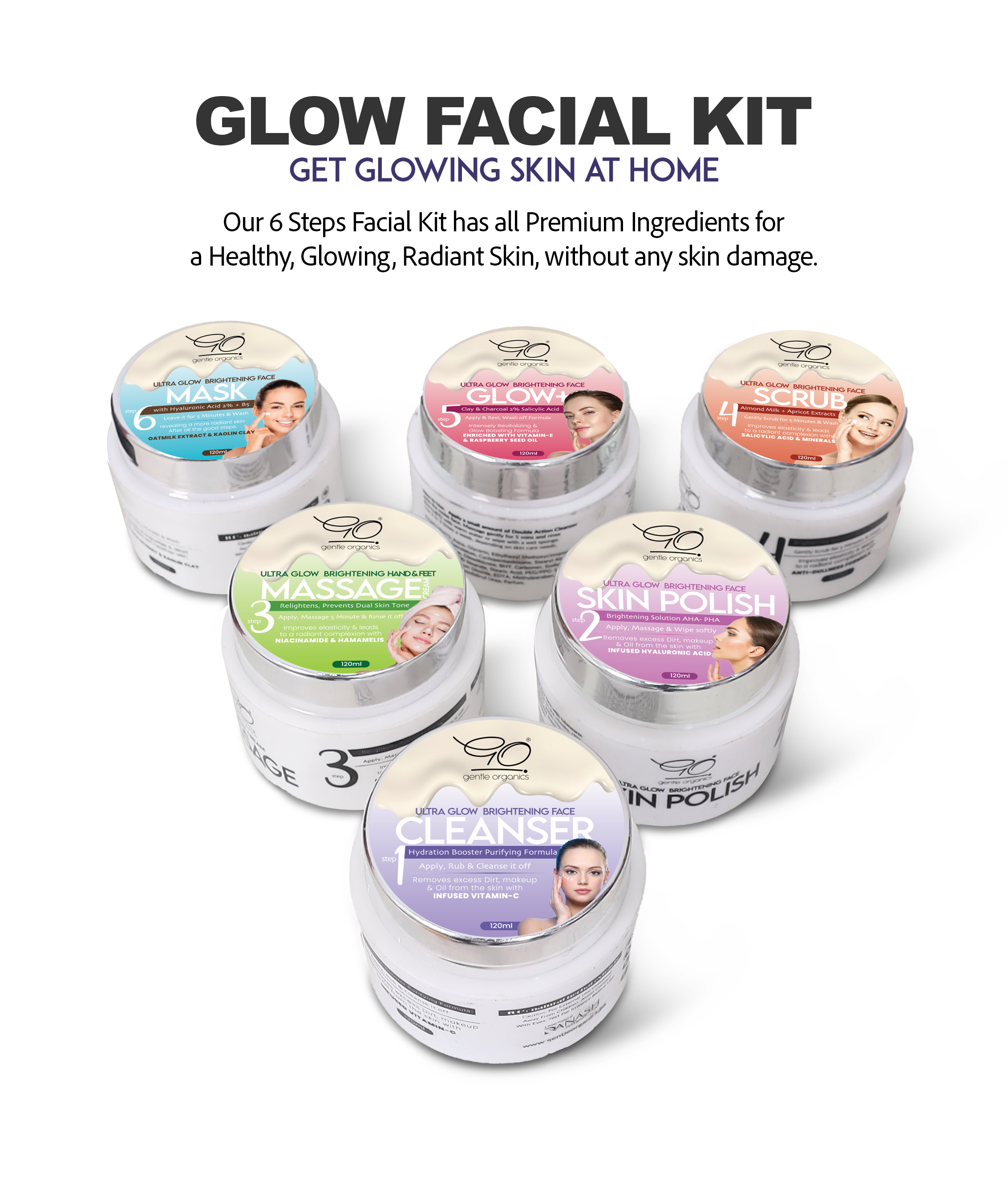 Pearl White Polisher + Ultra Glow Facial Kit Bundle