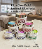 Ultra Glow Facial Kit – 6 Steps Professional / Salon Pack (300g Jar x 6)