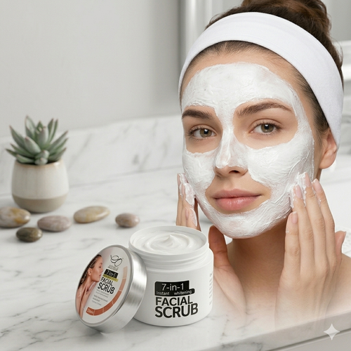 7 in 1 Facial Scrub & Mani Pedi Glow Bundle (120g x 2 Jars) Gentle Organics