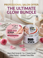 7-in-1 Facial Scrub & Mani-Pedi Glow Essentials Bundle (300g x 2 Jars)