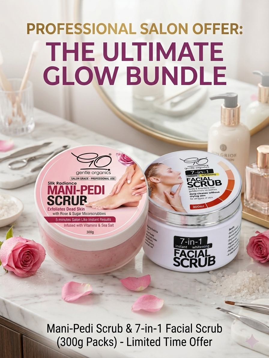 7-in-1 Facial Scrub and Mani-Pedi Glow Essentials Bundle (2 x 300g)