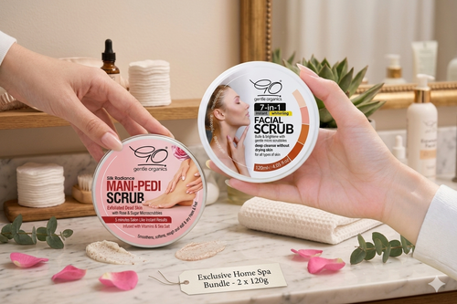 7 in 1 Facial Scrub and Mani Pedi Glow Bundle